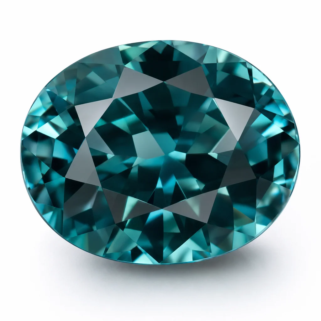 Teal sapphire oval