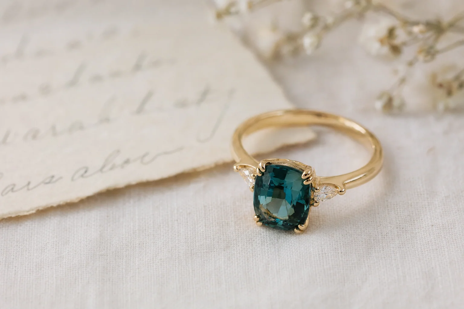 Ring macro with handwritten note